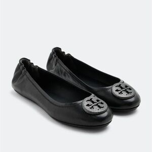 Tory Burch Minnie Travel Ballet, Perfect Black Pave